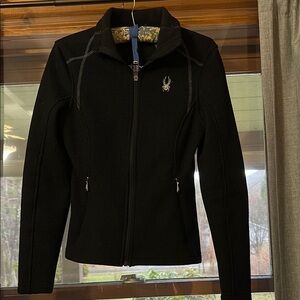 Spyder Black Full-Zip Ski Jacket
